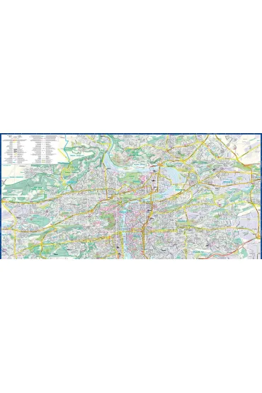 Prague city street map 1:17 500 laminat 2023