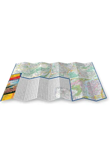 Prague city street map 1:17 500 laminat 2023