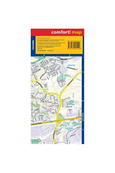 Prague city street map 1:17 500 laminat 2023