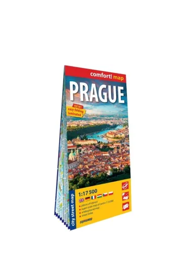 Prague city street map 1:17 500 laminat 2023