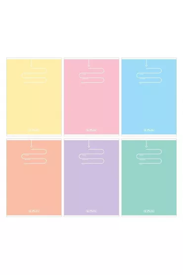 Herlitz Zeszyt A5 Pastel Color Blocking kratka 60 kartek 5 szt.