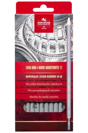 Koh-I-Noor Zestaw o��wk�wi grafitowych 1860 12 szt.