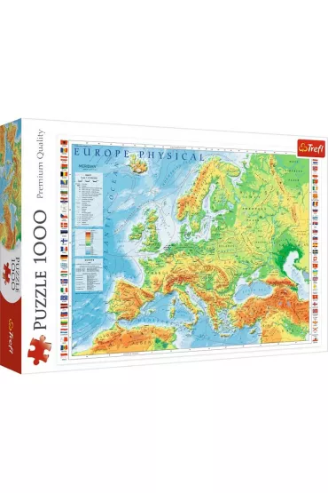Puzzle 1000 el. Mapa fizyczna Europy Trefl