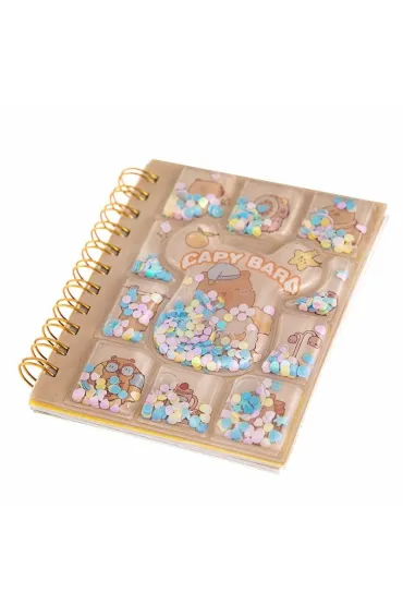 Dalprint Notes z wod� i konfetti 10,7x8,5cm kapibara