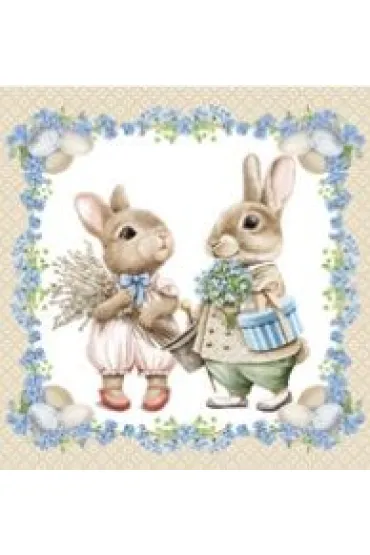Serwetka Wielkanoc lunch - Vintage Easter Bunnies SLWL012401