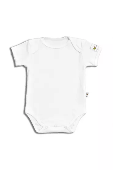 Nanaf Organic Basic, Body motylkowe z krtkim rkawem, biae