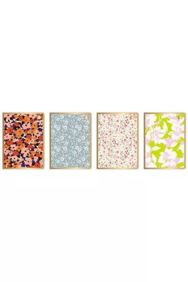 Interdruk Zeszyt A5 Metallic Floral kratka 60 kartek 10 szt.