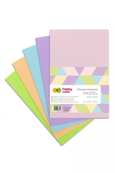 Happy Color Arkusze piankowe PASTEL A4 5 kolor�w