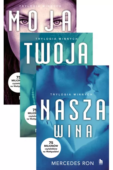 Pakiet Trylogia winnych. Tomy 1-3: Moja wina, Twoja wina, Nasza wina - Mercedes Ron