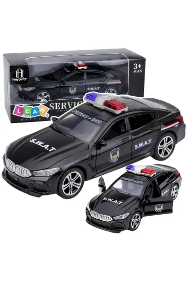 Auto jednostki specjalnej SWAT czarne LeanToys