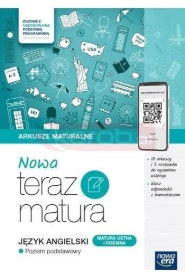 Nowa Teraz matura. J�zyk angielski. Arkusze maturalne. Poziom podstawowy. Do matury 2026 - Zbigniew  Pokrzewi�ski, Katarzyna Niklewska, Nicholas  Rattenbury