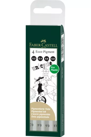 Faber-Castell Cienkopis Ecco Pigment w etui 4 szt.