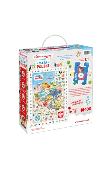 Puzzle obserwacyjne 100 el. Mapa Polski Bright Junior Media