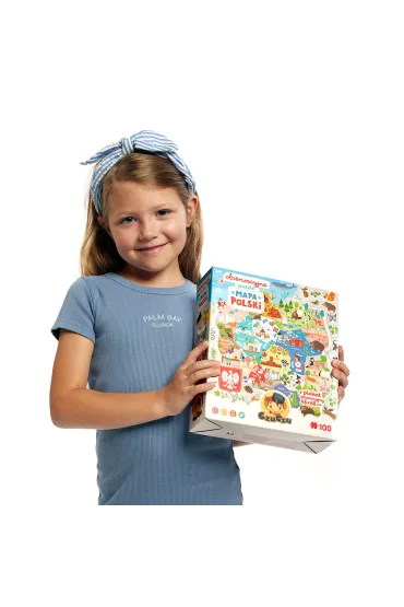 Puzzle obserwacyjne 100 el. Mapa Polski Bright Junior Media