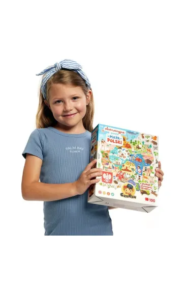 Puzzle obserwacyjne 100 el. Mapa Polski Bright Junior Media