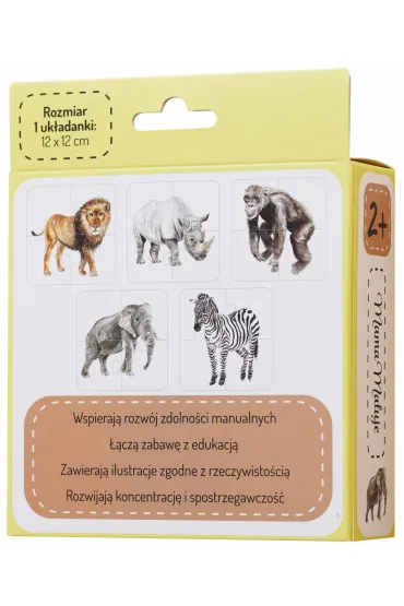 Puzzle 4 el. Zwierz�ta Afryki Mama Maluje