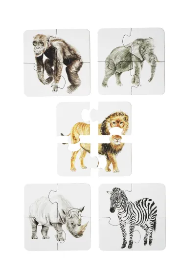Puzzle 4 el. Zwierz�ta Afryki Mama Maluje