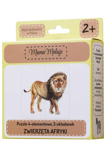 Puzzle 4 el. Zwierz�ta Afryki Mama Maluje