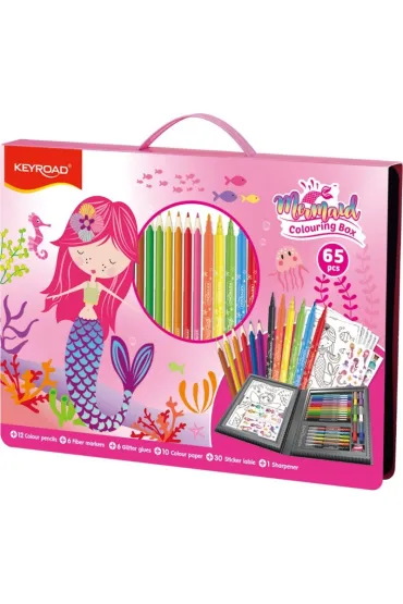 Zestaw artystyczny KEYROAD Mermaid r�owy 65 element�w