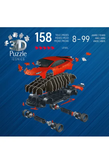 Puzzle 3D Lamborghini Huracn EVO-Arancio Ravensburger
