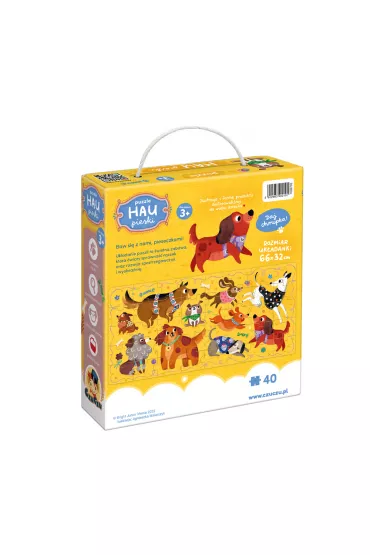 CzuCzu. Puzzle 40 el. Hau Pieski 3+ Bright Junior Media