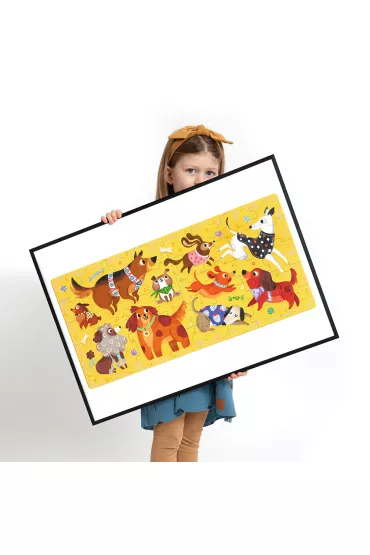 CzuCzu. Puzzle 40 el. Hau Pieski 3+ Bright Junior Media
