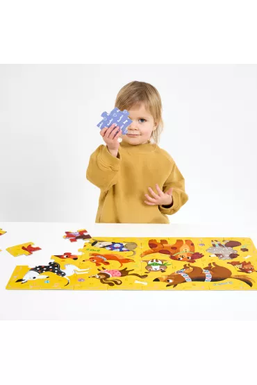 CzuCzu. Puzzle 40 el. Hau Pieski 3+ Bright Junior Media