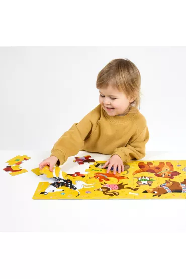 CzuCzu. Puzzle 40 el. Hau Pieski 3+ Bright Junior Media