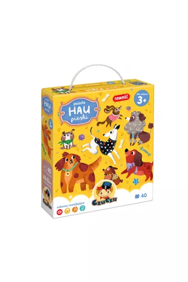 CzuCzu. Puzzle 40 el. Hau Pieski 3+ Bright Junior Media