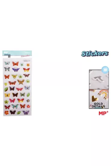 Mp Main Paper Naklejki 3D motyle