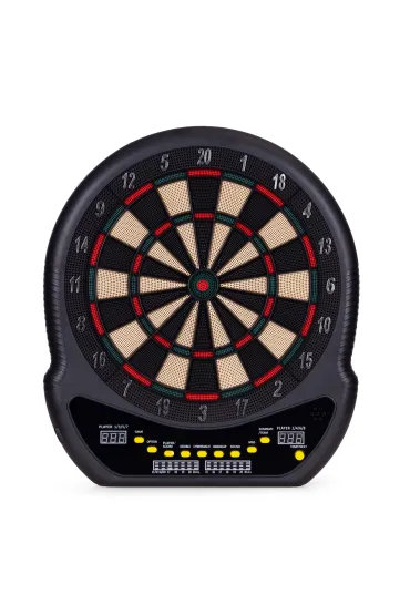 Elektroniczna tarcza do darta gry w rzutki lotki tablica LCD 48 cm 27 gier zestaw 12 rzutek Multistore