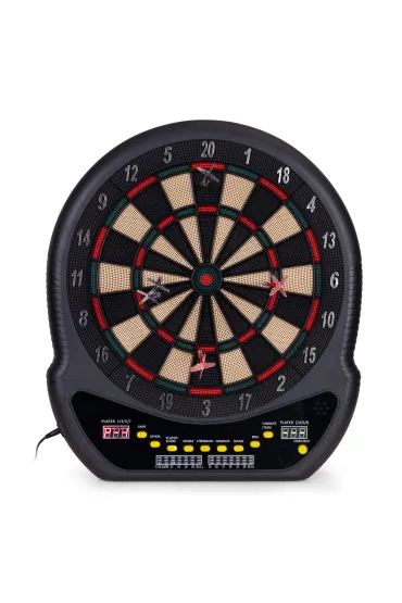 Elektroniczna tarcza do darta gry w rzutki lotki tablica LCD 48 cm 27 gier zestaw 12 rzutek Multistore