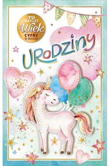 AbCard Kartka okoliczno�ciowa Urodziny (wymienne cyfry)