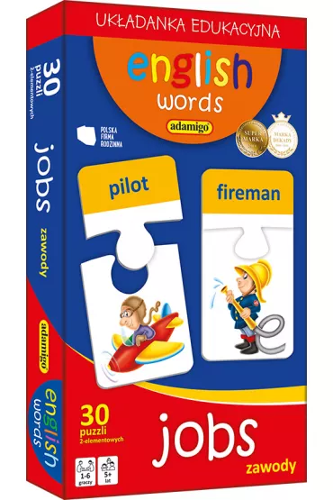 Puzzle edukacyjne. J�zyk angielski. Zawody Adamigo