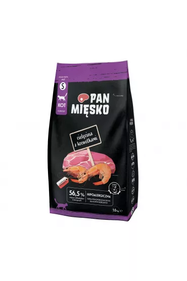 Pan Misko Karma sucha dla kota Cielcina z krewetkami chrupki S 1.6 kg