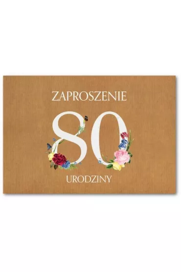 Trend Zaproszenie Urodziny 80 ZT42 10 szt.