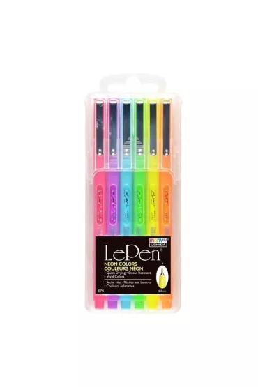 Marvy Cienkopisy Neon 6 kolor�w