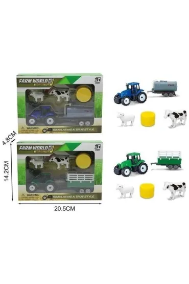 Zestaw farma traktor z akcesoriami MIX Merkpol