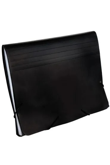 Teczka z przegr�dkami A5 9115C czarna GRAND