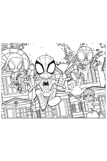 Puzzle podłogowe dwustronne Maxi Floor 4x48 el. Marvel Spidey Lisciani ...