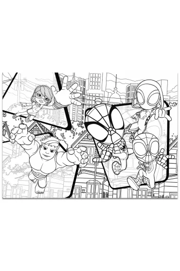 Puzzle podłogowe dwustronne Maxi Floor 4x48 el. Marvel Spidey Lisciani ...