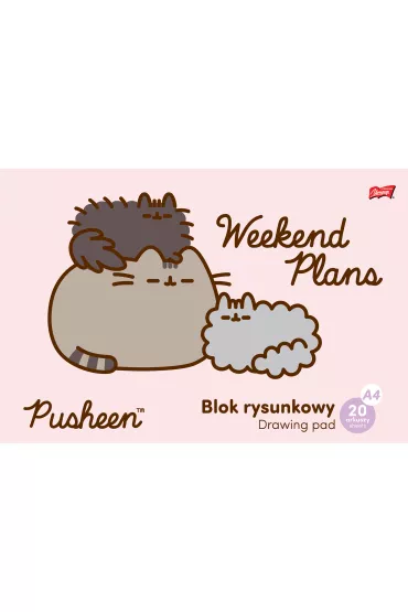 Unipap Blok rysunkowy A4 okadka kredowana 80 g/m2 Pusheen 20 kartek