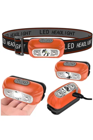 LeanToys Latarka czo�owa LED dwa tryby �adowanie USB