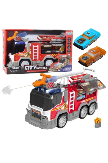 W�z stra�acki z nap�dem ruchome el. �wiat�o d�wi�k LeanToys