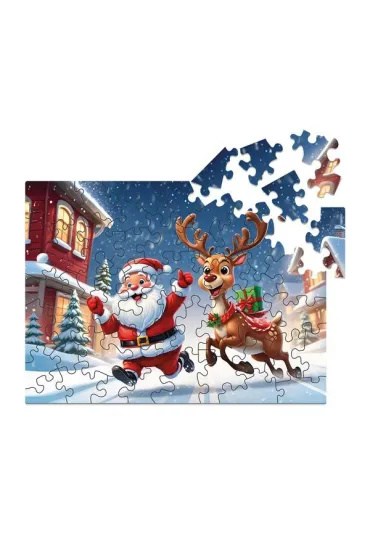 Puzzle 50 drewniane �wi�ty Miko�aj z Reniferem Alexander