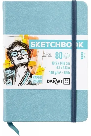 Darwi Szkicownik A6 140g b��kitny