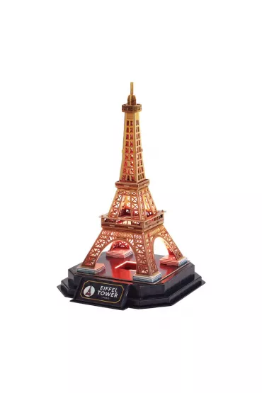 Puzzle 3D Wie�a Eiffla LED Cubic Fun