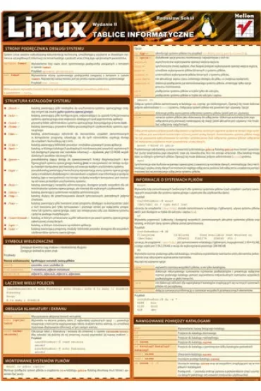 Tablice informatyczne. Linux. Wydanie II - Rados�aw Sok�