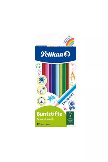Pelikan Kredki drewniane 12 kolor�w