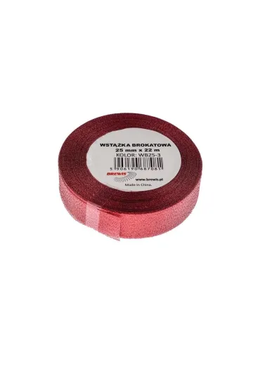 Brewis Wst��ka brokatowa WB25-3 czerwona 22mm x 25m